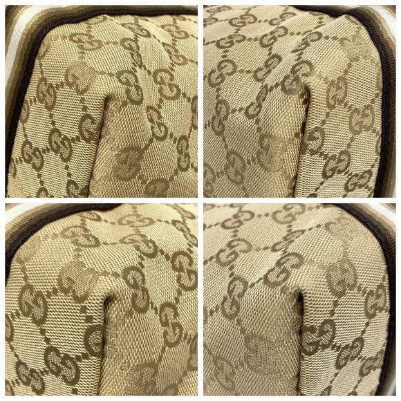 GUCCI GG Beige Gold Jacquard Leather Tote Bag 435-082725 - Picture 6 of 14